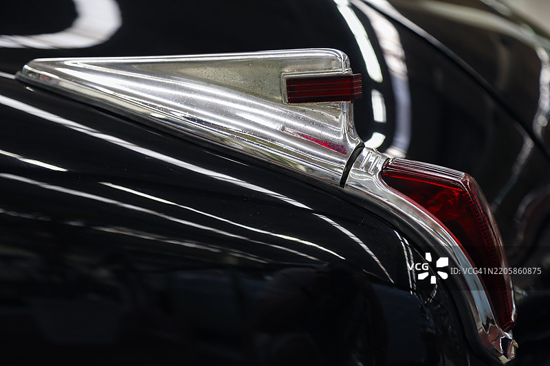 复古汽车尾灯特写图片素材