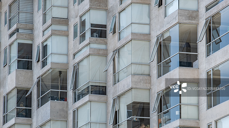 墨西哥城一栋建筑外立面的艺术细节照片图片素材