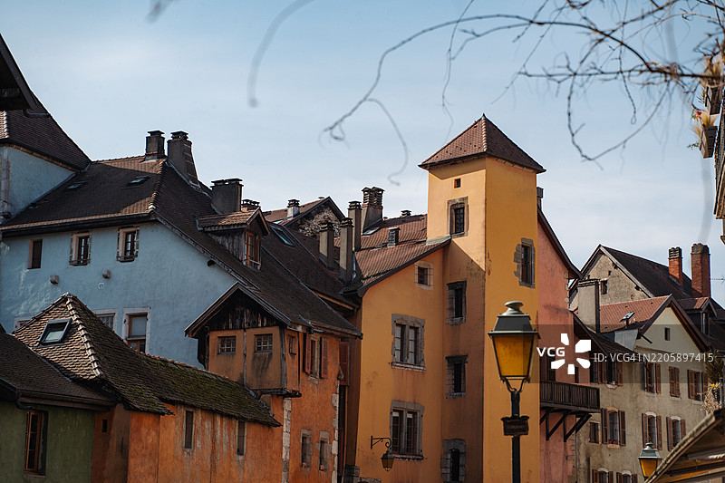 安纳西老城的历史建筑图片素材