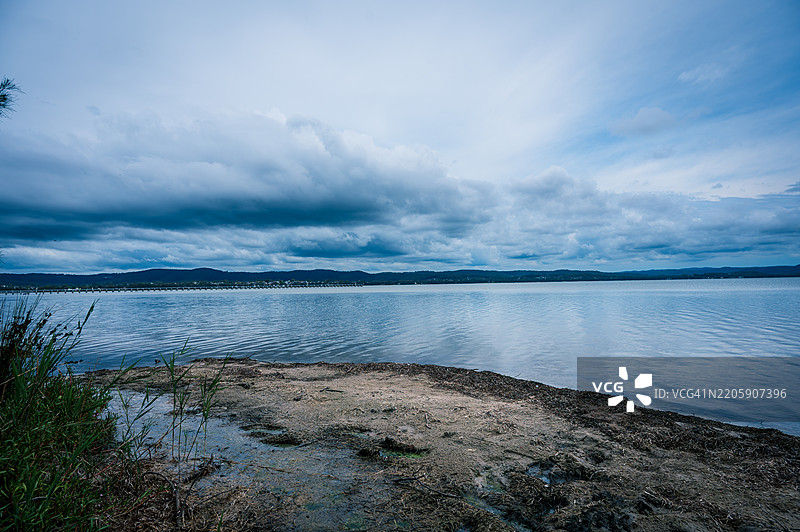 海洋与天空的美丽景色 - 长码头图片素材