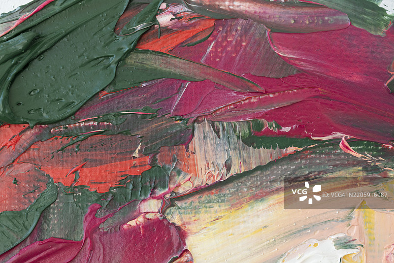 生动的油画碎片展示了动态的笔触技巧图片素材