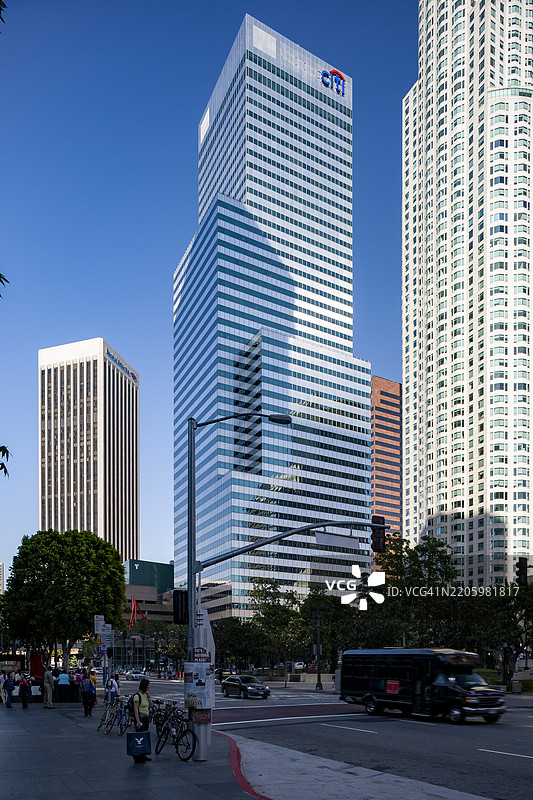 洛杉矶 – 具有独特建筑风格的花旗集团中心图片素材