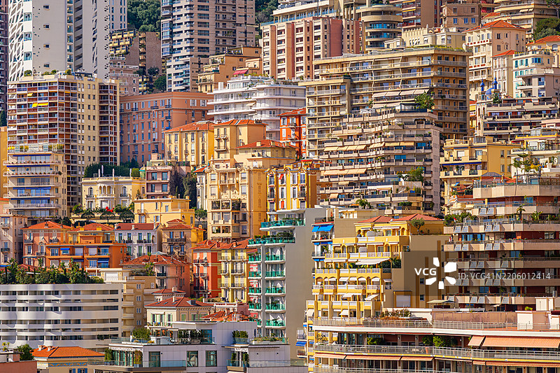 摩纳哥的城市化与建筑，世界上人口最稠密的国家之一图片素材
