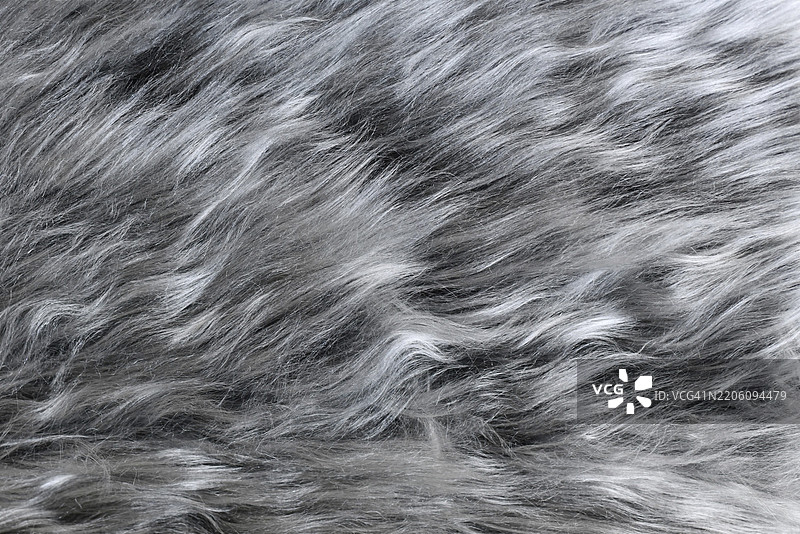 灰白色合成假毛皮的特写镜头图片素材