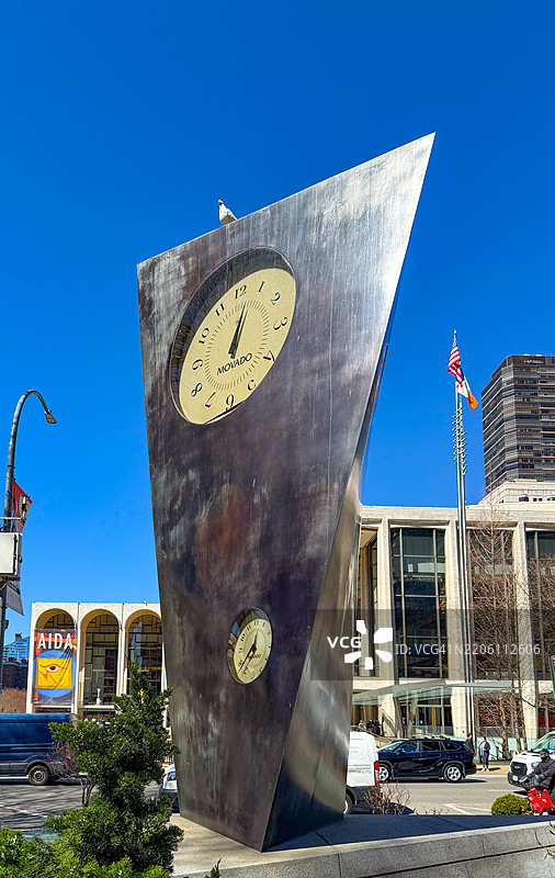 纽约市但丁公园的钟面图片素材