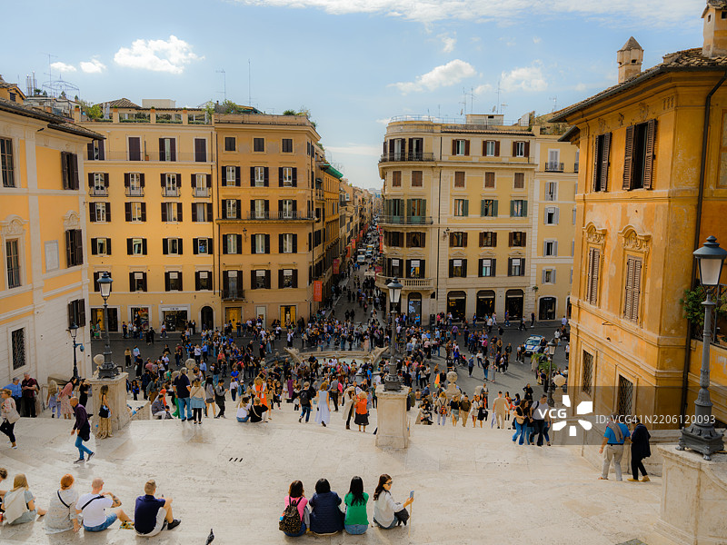 罗马的过度旅游，西班牙阶梯图片素材
