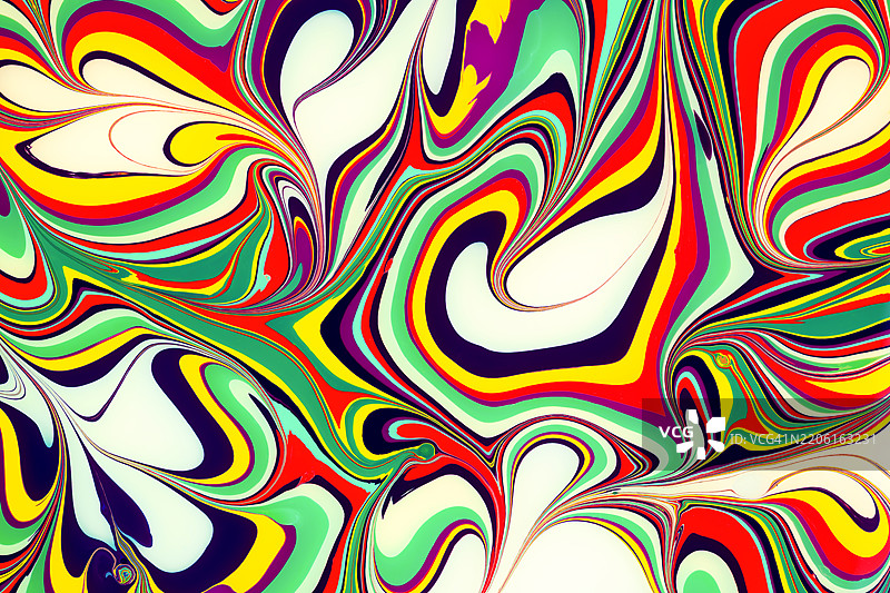 水面纹理上的大理石艺术色彩，抽象背景。图片素材