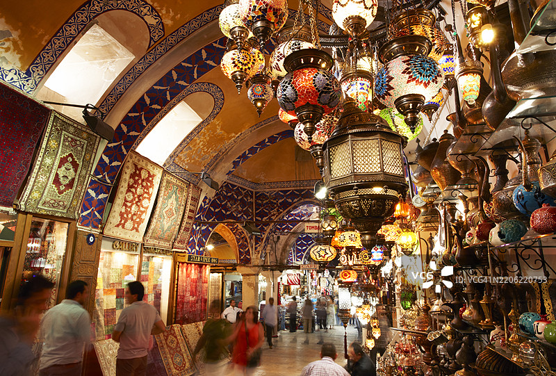 伊斯坦布尔大巴扎。图片素材
