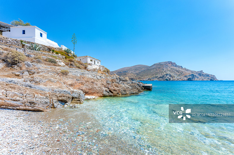 福雷甘德罗斯，清澈的海滩图片素材