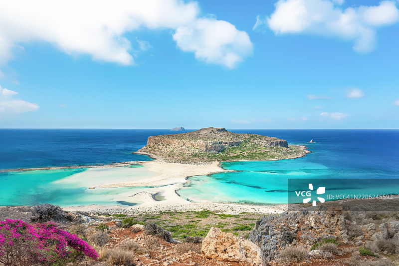 克里特岛巴洛斯海滩，希腊。图片素材