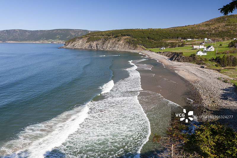 卡普斯蒂克，诺瓦斯科舍省 – 位于布雷顿角岛北海岸的宁静村庄图片素材