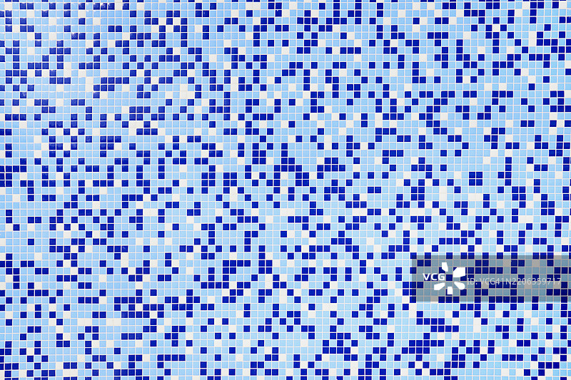 蓝白色瓷砖的全景拍摄图片素材