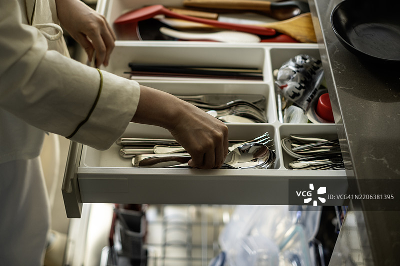 家用厨房洗碗机图片素材