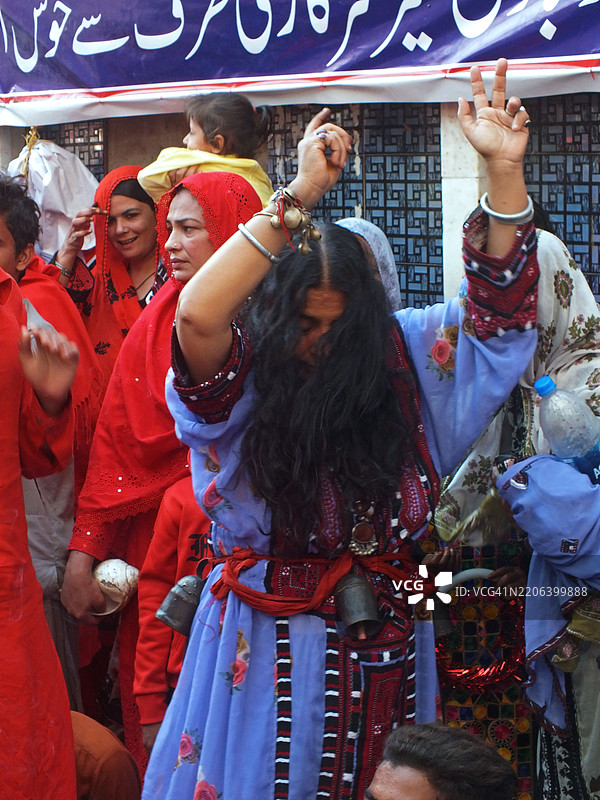 苏菲圣人拉尔·沙赫巴兹·卡兰达尔的年度URS / MELA图片素材