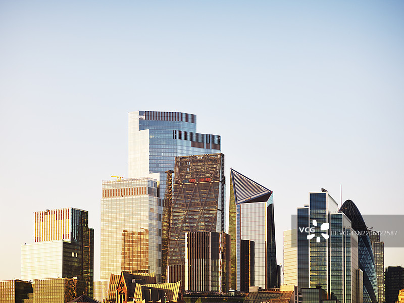 伦敦市的建筑和摩天大楼图片素材