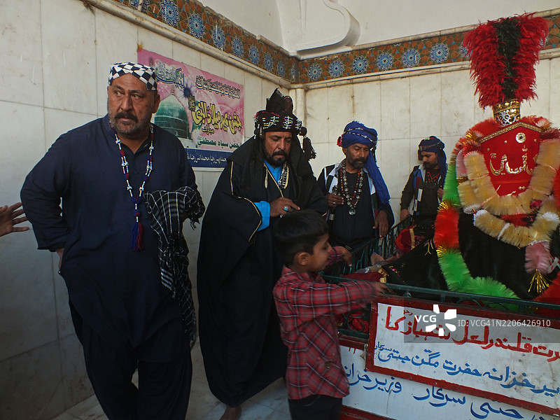 苏菲圣人拉尔·沙赫巴兹·卡兰达尔的年度URS / MELA图片素材