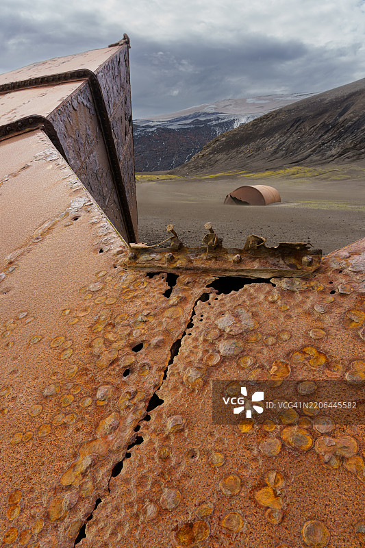 锈蚀的遗迹，南极洲图片素材