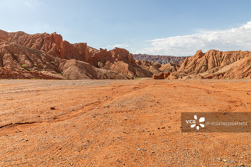 甘肃玉门地质公园的丹霞地貌和雅丹地貌图片素材