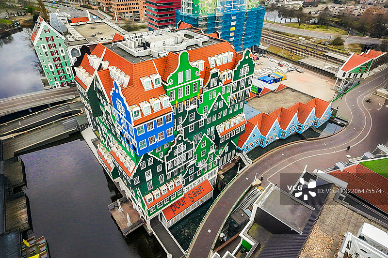 赞丹的鸟瞰图图片素材