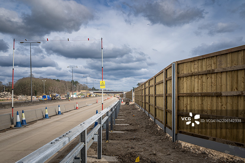 M25公路施工期间的关闭图片素材