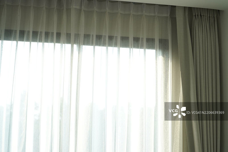 吊顶窗帘檐口，窗帘盒图片素材