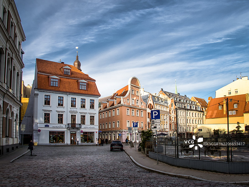 里加街道图片素材