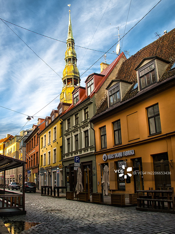 里加街道图片素材
