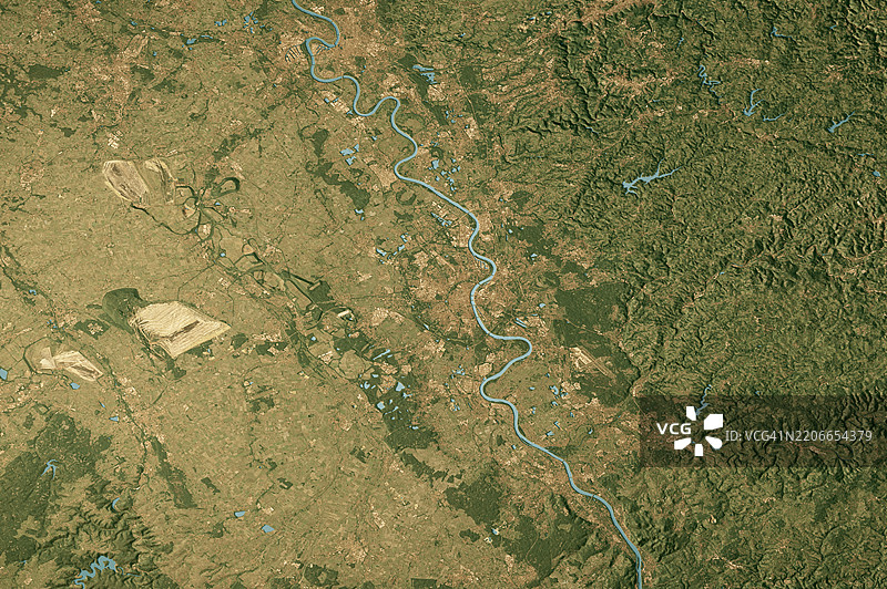 科隆卫星地形图 3D 渲染真实色彩图片素材