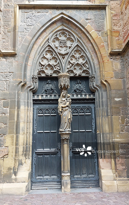 科尔马 - 多米尼加教堂 - 门口图片素材