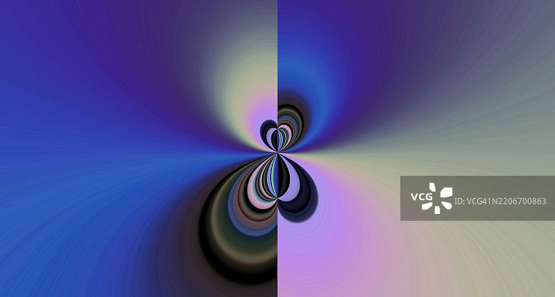 抽象背景，不规则几何图形呈椭圆运动，带有消失点效果。图片素材