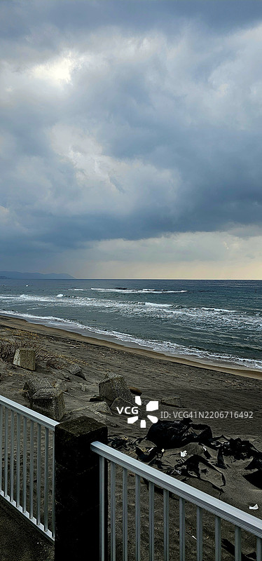 日本北海道海洋与天空的美丽景色图片素材