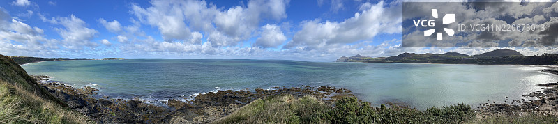 海洋与天空的全景，普威赫利，英国图片素材