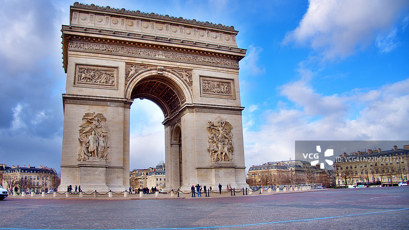 凯旋门。巴黎的凯旋门。宁静。快乐的场景。图片素材