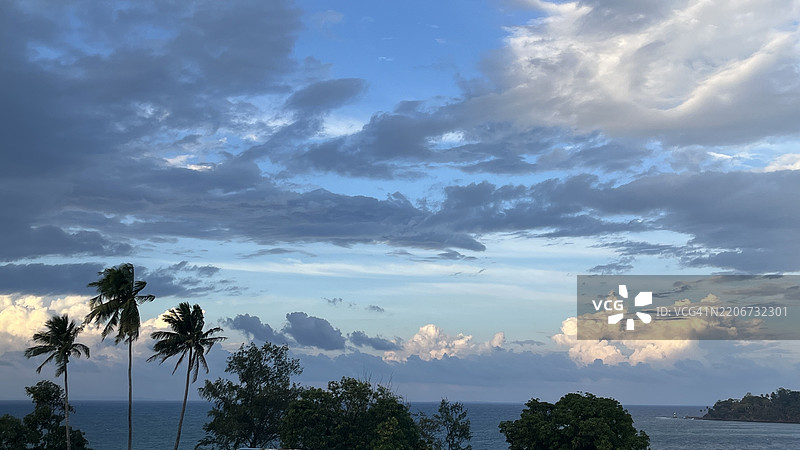 印度安达曼和尼科巴群岛，波特布莱尔，海洋与天空的美丽景色图片素材