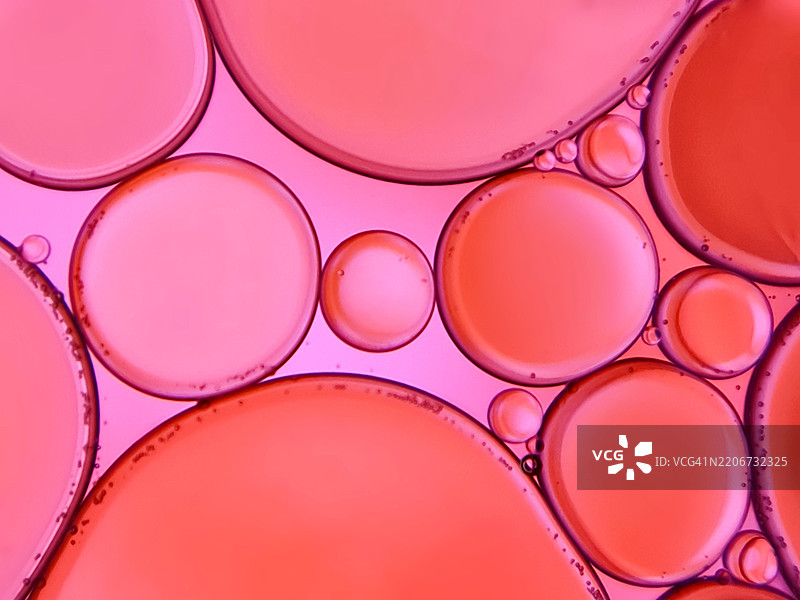 气泡的全景特写图片素材