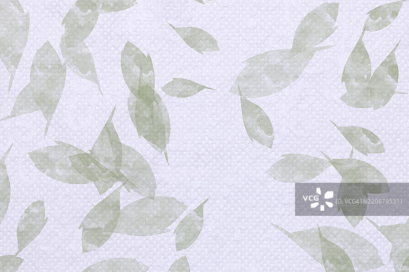 带有白色圆点的绿色叶子背景图片素材