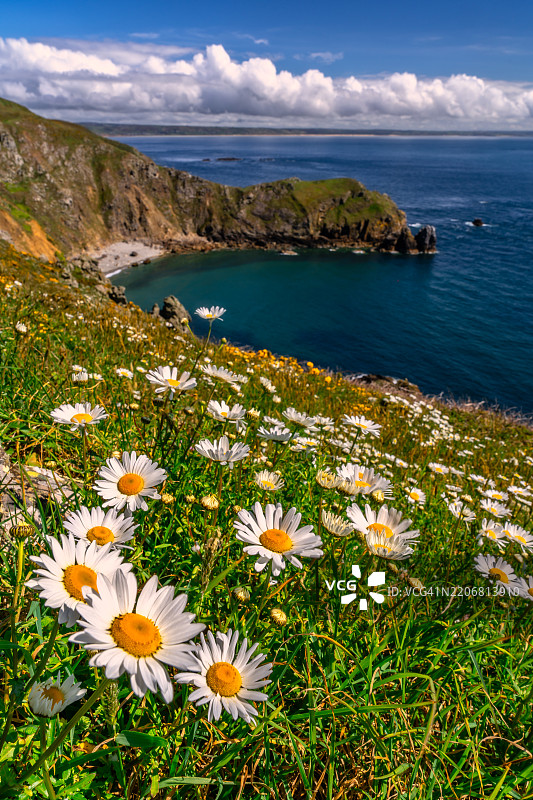 法国诺曼底海岸线，欧洲图片素材