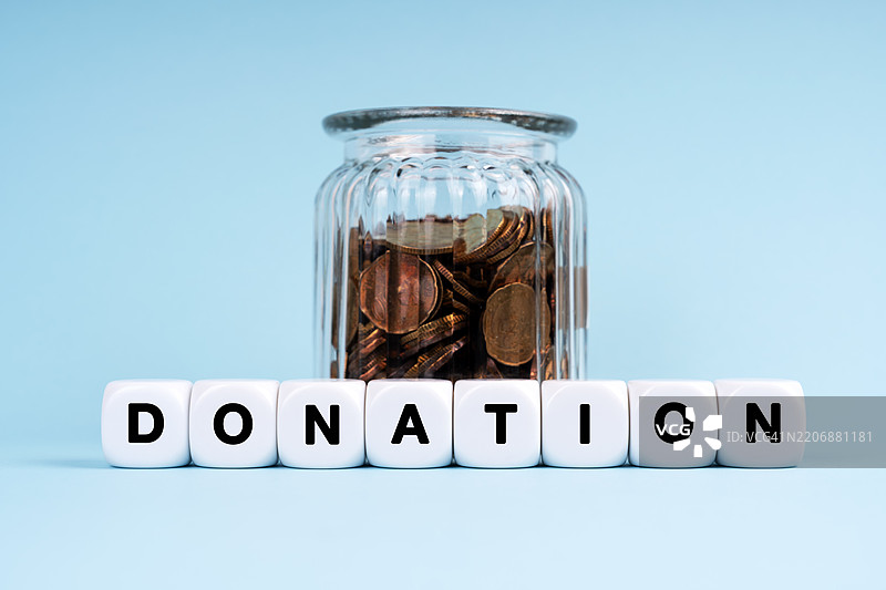 硬币捐款罐图片素材