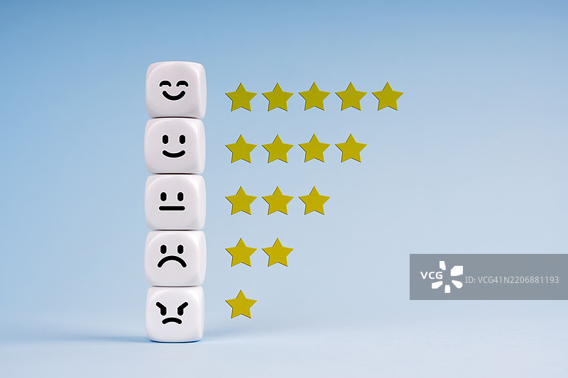 评分星星和表情符号图片素材