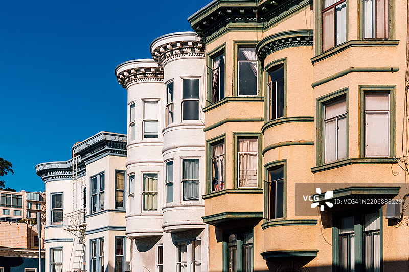 旧金山，加利福尼亚州，美国的历史建筑外观图片素材