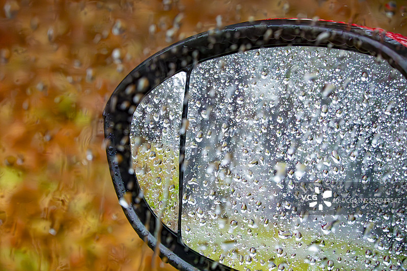 湿润的后视镜图片素材