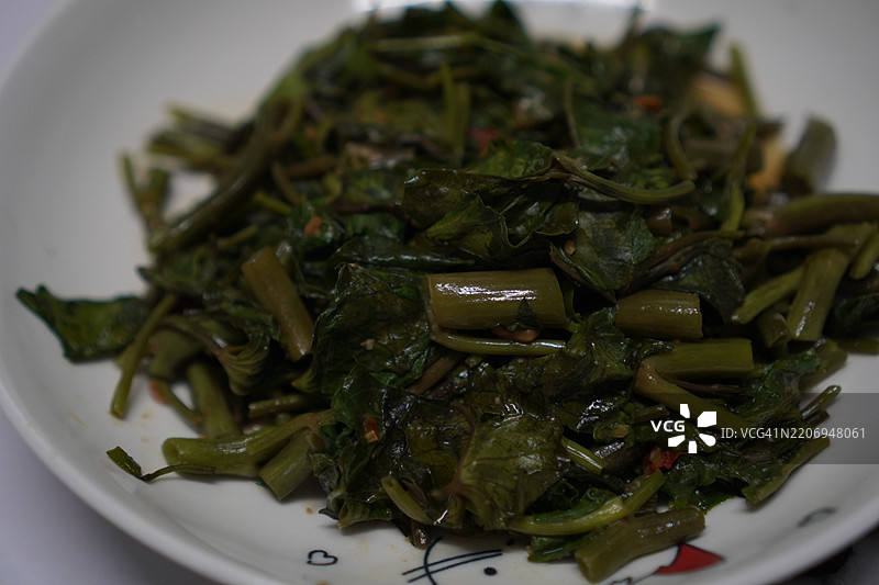 炒空心菜图片素材