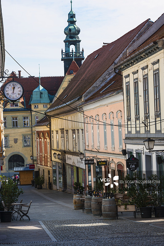 斯洛文尼亚普图伊的历史市中心图片素材