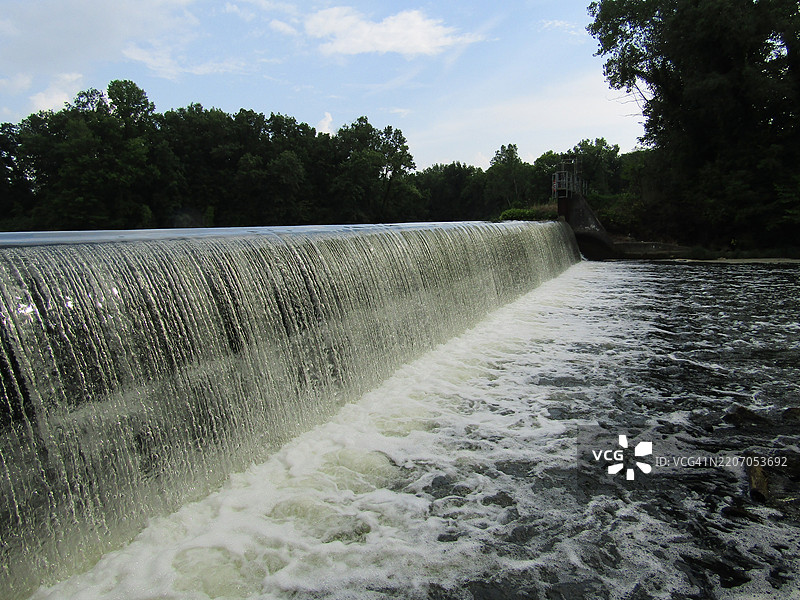印第安纳州霍威的瀑布景观图片素材