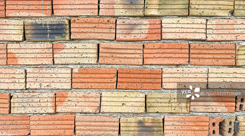 用砖砌成的墙图片素材