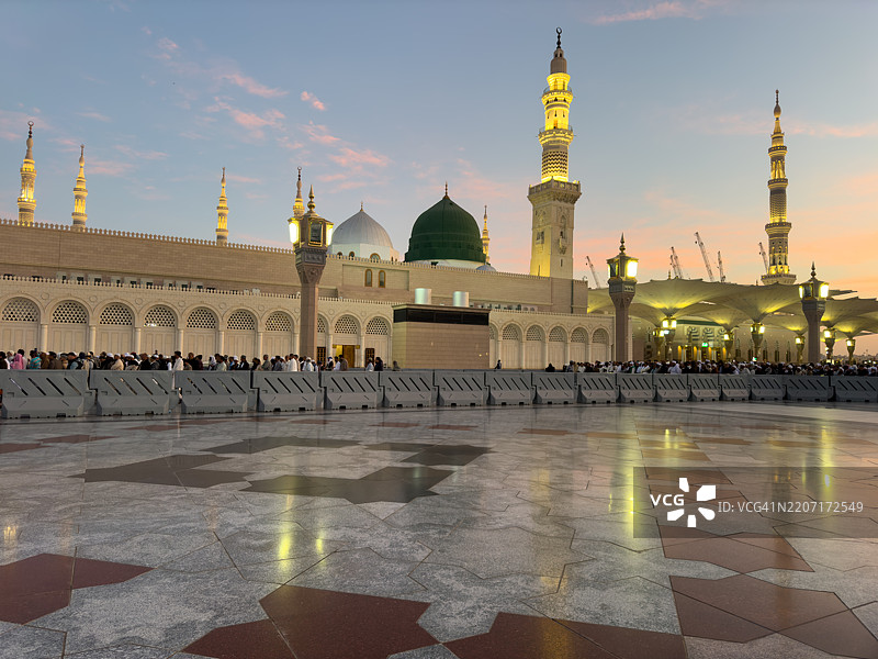 阿尔马斯基德安纳布维，沙特阿拉伯麦地那图片素材