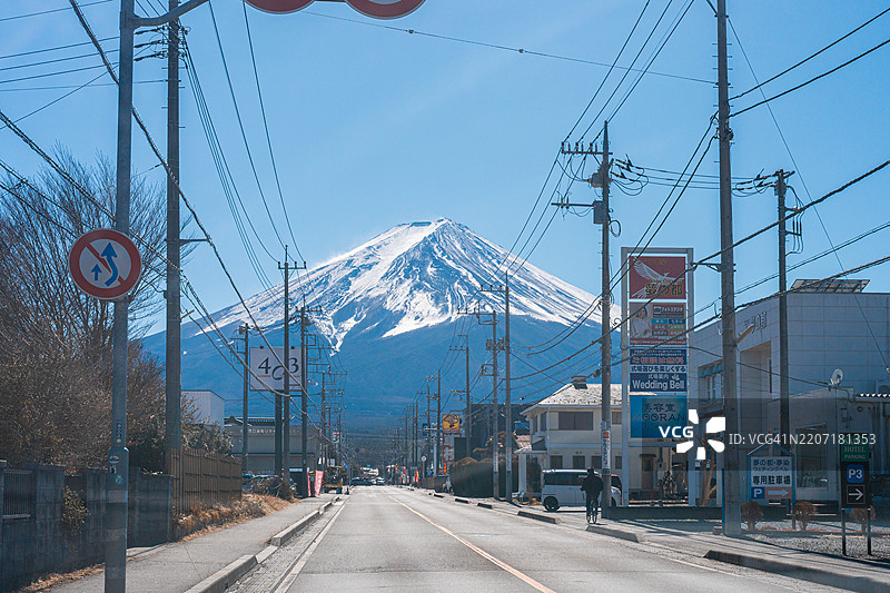 富士山公路图片素材