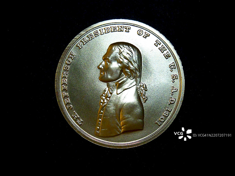 托马斯·杰斐逊硬币图片素材