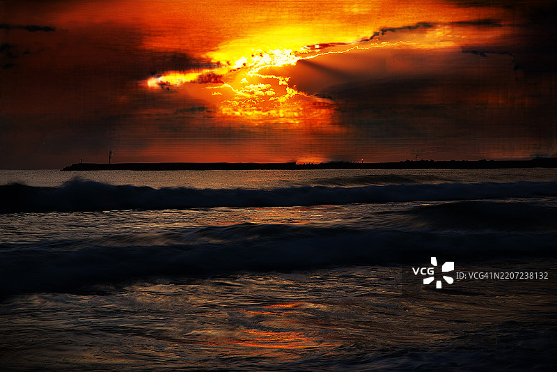 冬季黎明的太平洋43图片素材