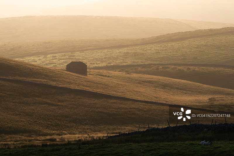 里布尔斯代的沼泽地和牧场图片素材